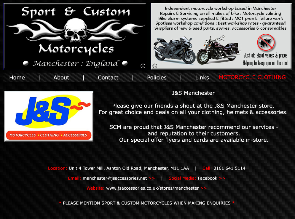 Motorcycle Clothing Page Copy 